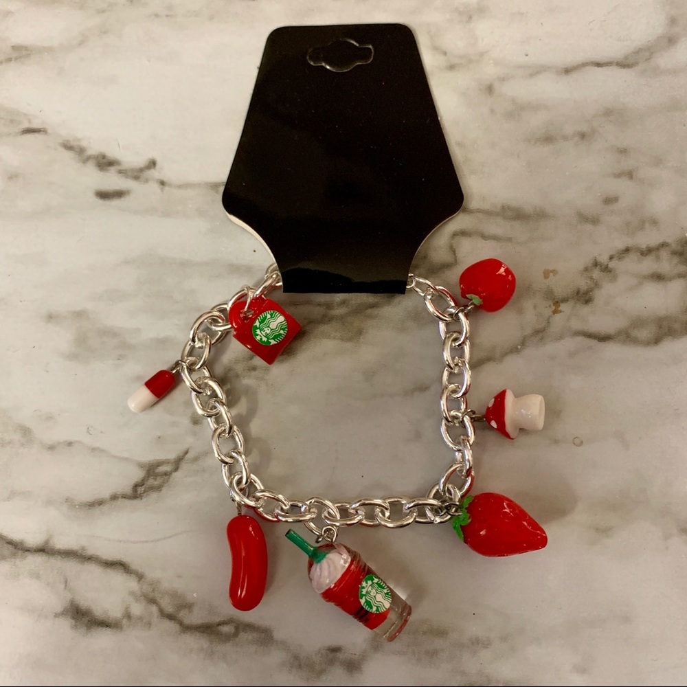 Red Themed Charm Bracelet